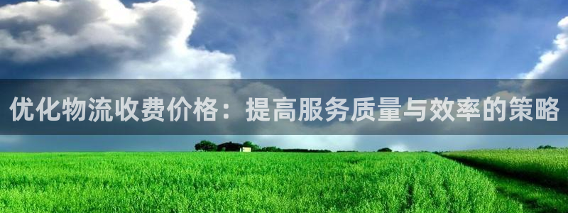 ,优游国际免费：优化物流收费价格：提